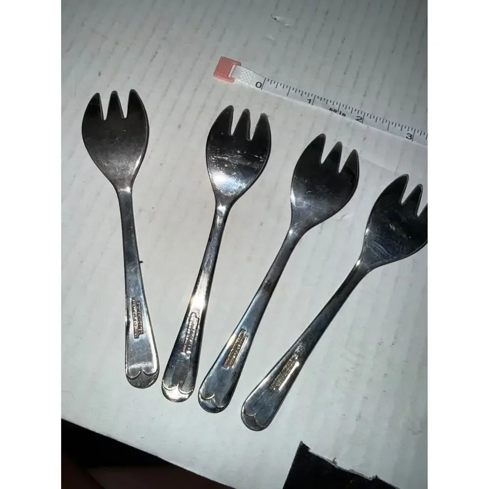 Vintage - SET OF 4 - Sheffield England - Silver Plate - Dessert/Appetizer Forks